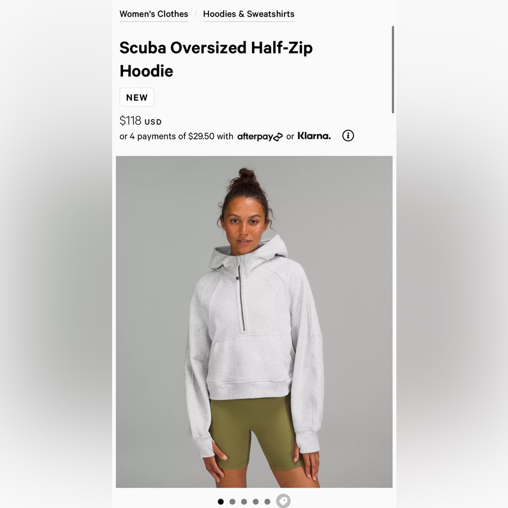 Lululemon scuba hoodie in gray size M/L
